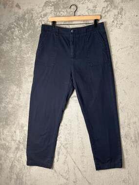 Xirena Draper Pant Cotton Relaxed Fit Tapered Ankle Chino Utility Trousers XL